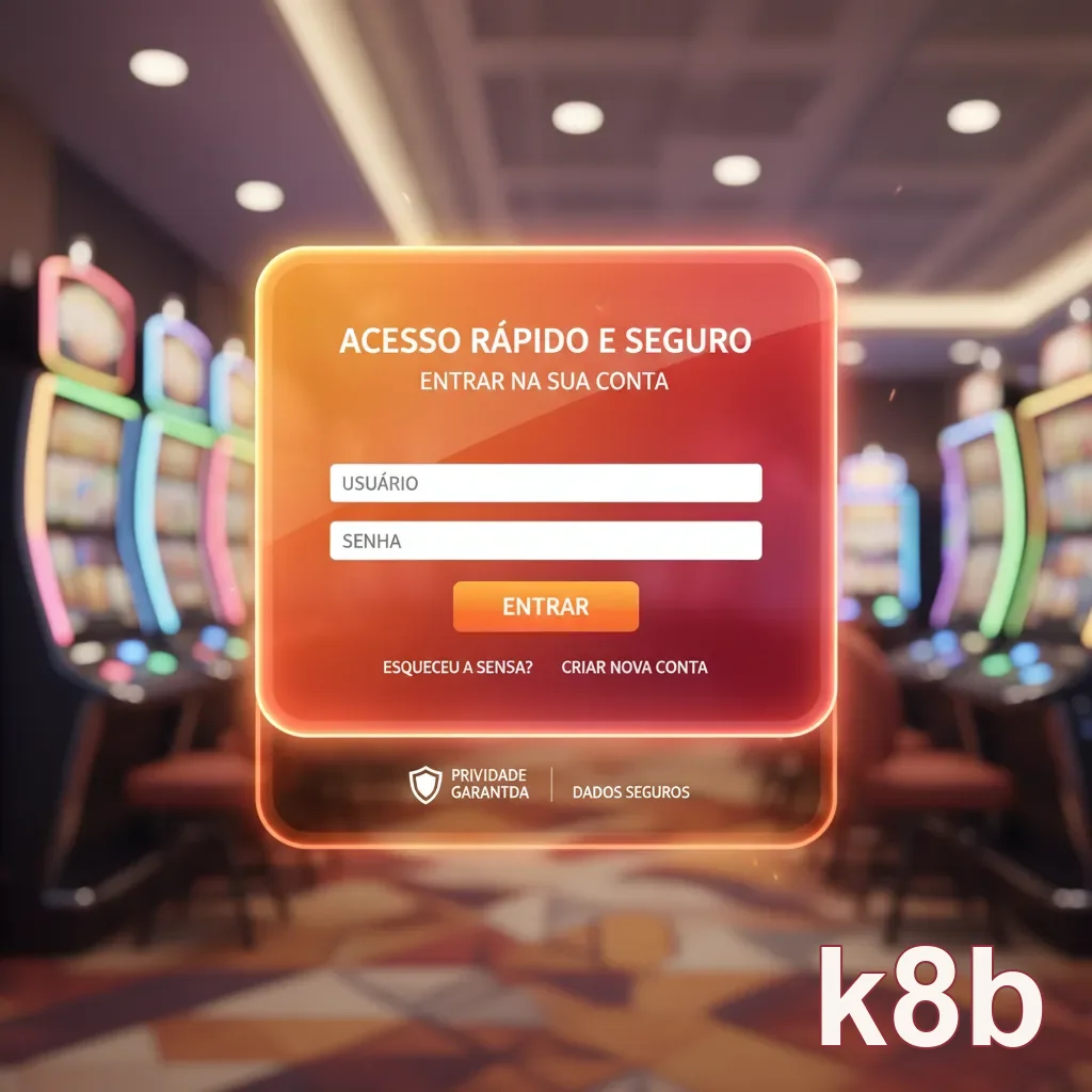Ilustração de Acesse o cassino online k8b com login ágil e seguro